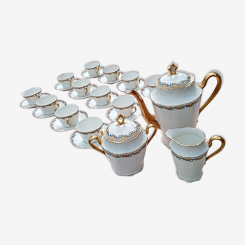 Service à café 12 tasses porcelaine de limoges Bernardaud