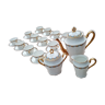 Coffee service 12 cups Limoges porcelain Bernardaud
