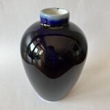 Meiping-shaped miniature vase in Saxon Meissen porcelain with blue monochrome glaze