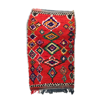 Vintage Moroccan Berber carpet Boucherouite 1.54x0.97m