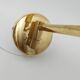 Paire d'appliques bras articulé en laiton globe opaline
