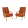 Paire de fauteuils design années 1970