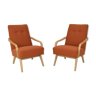 Paire de fauteuils design années 1970