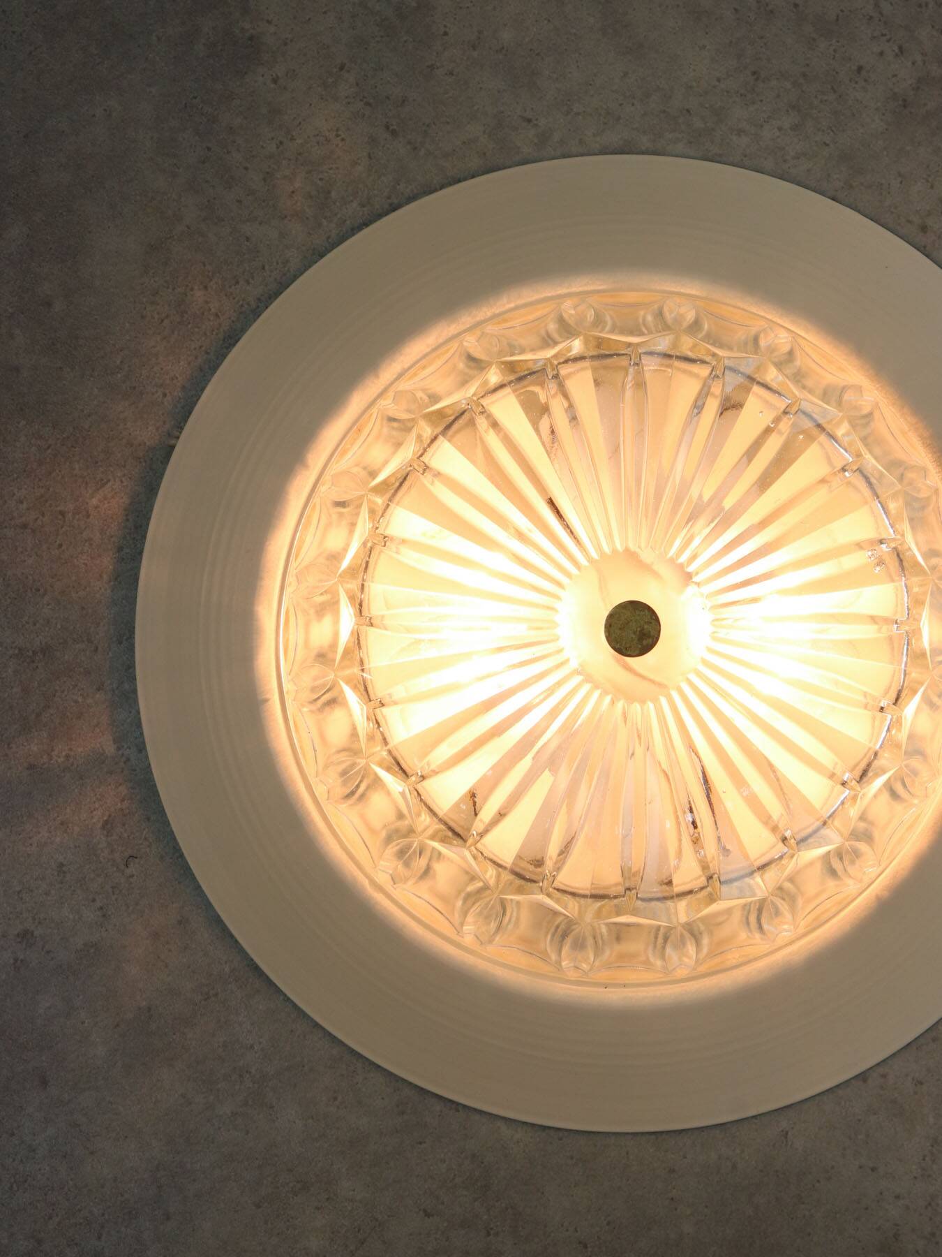 Mid-century Crystal Wall or Ceiling Lamp