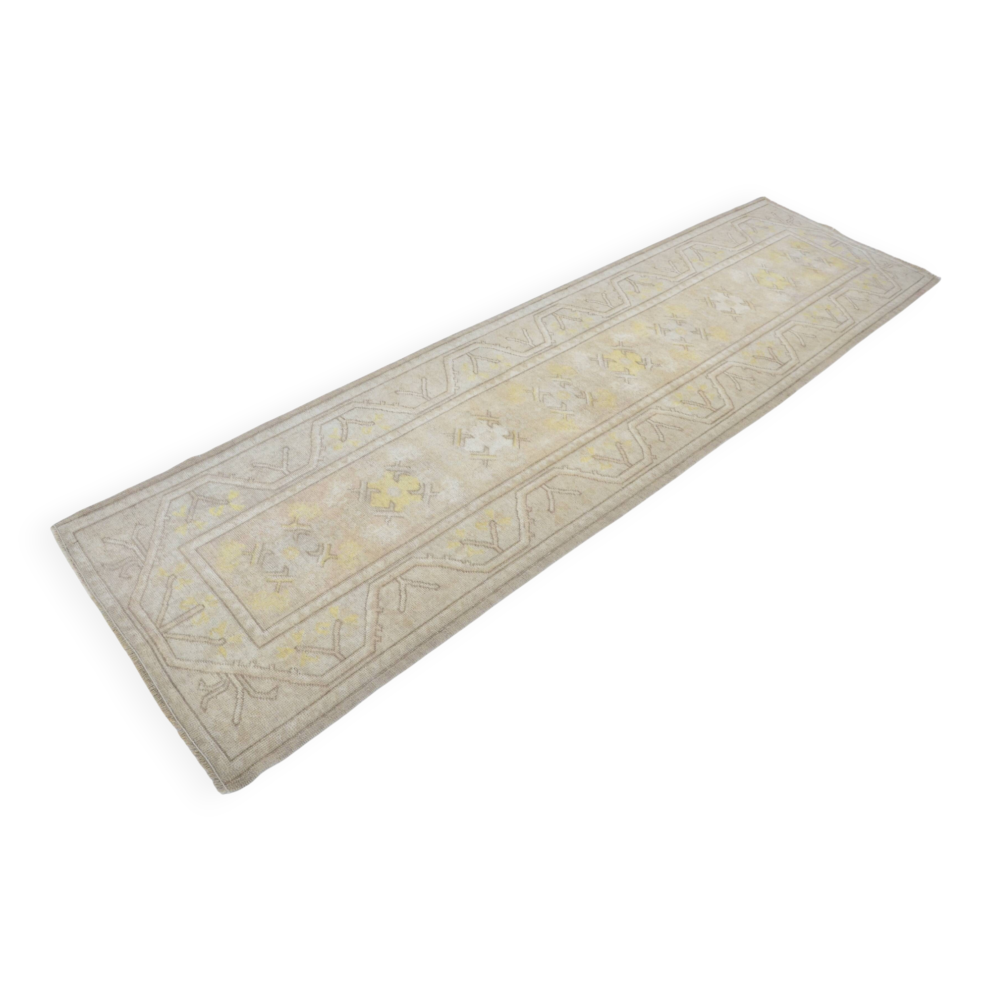 Oushak Antique Floral Hallway Runner Sku 3581
