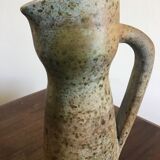 Stoneware pitcher signed