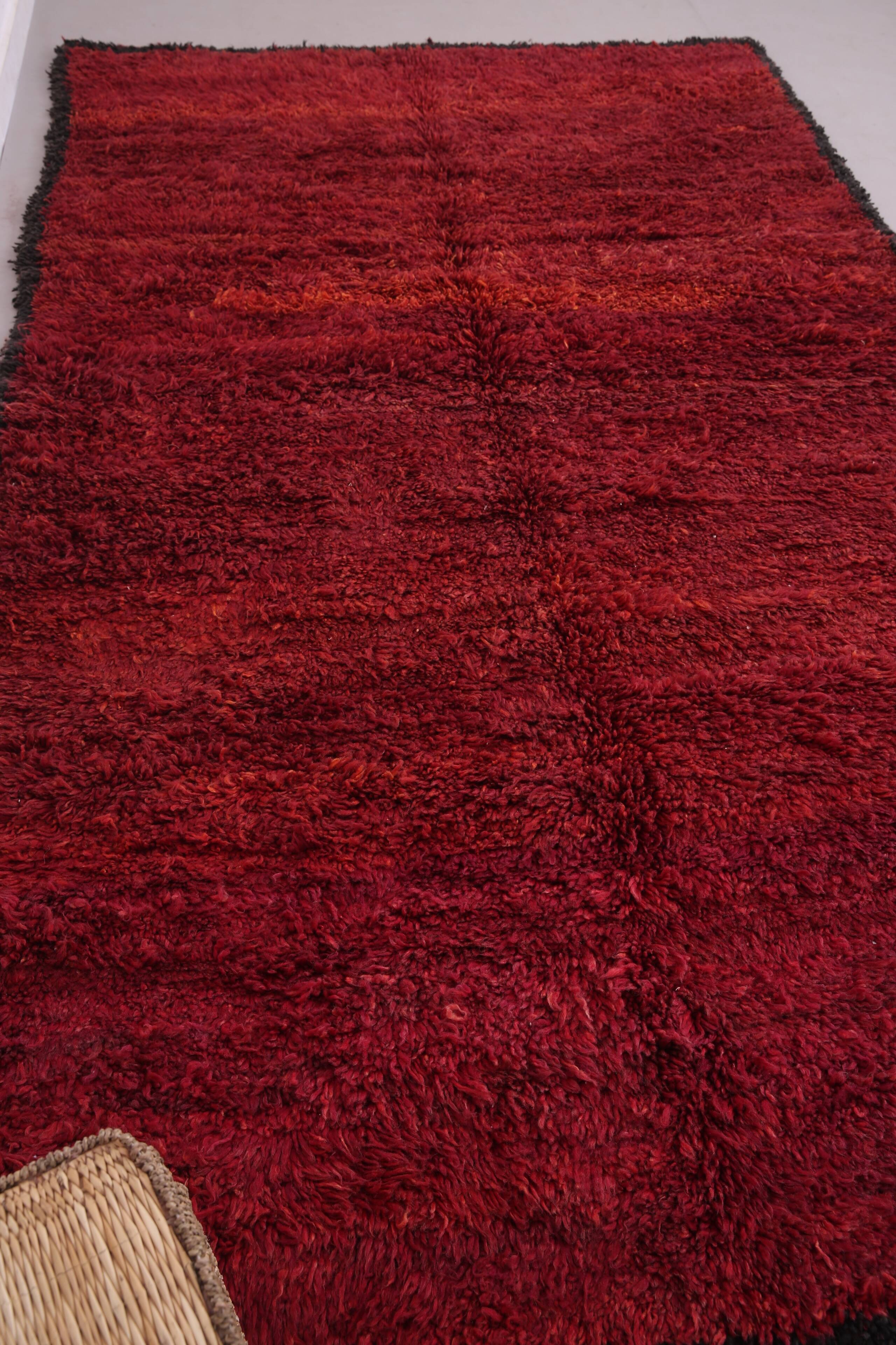 Tapis marocain vintage en laine berbère fait main