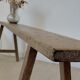 Large raw workshop bench with dowels - wabi-sabi spirit 175 cm
