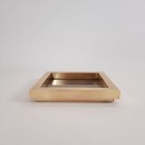 Vintage brass empty/centerpiece with engraved signature by Romeo Rega