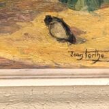 Jean Torthe.la corrida.huile sur carton encadrée et signée