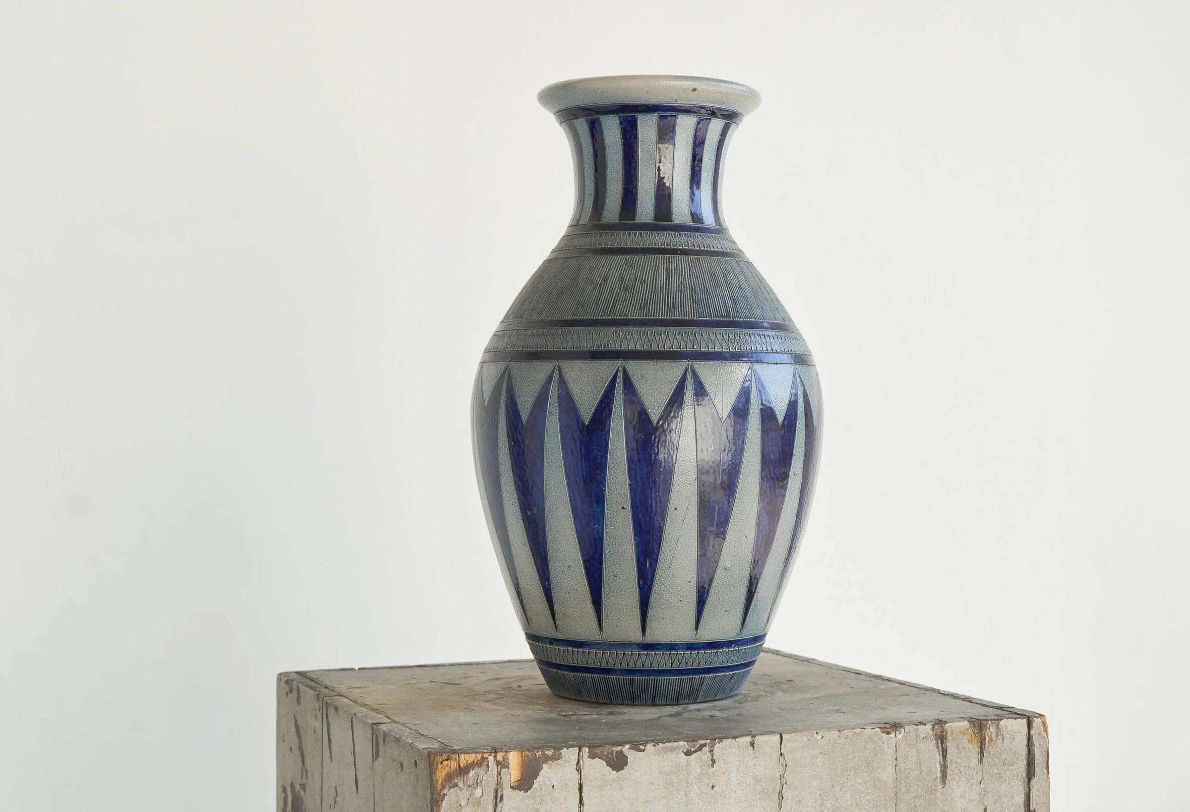 Jos Kalb Grès de La Roche Vase Art Déco 1940s