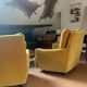 Fauteuil jaune moutarde vintage