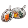 Set of 2 La Roue Vallauris pans – vintage ceramic with floral decoration