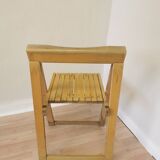Vintage Aldo Jacober Folding Wooden Chair: Mid-Century Trieste Stool