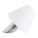 Lampe de table vintage en verre blanc