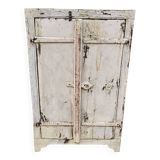 Ancien chevet - cabinet tribal en teck birman