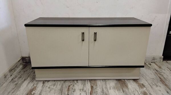 Meuble bar / meuble d’entrée avec miroir vintage des années 70