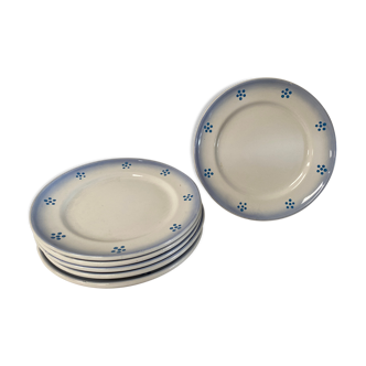 Set of 6 plates the Salins model Emilie