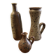 Lot de trois vases en grés pyrite