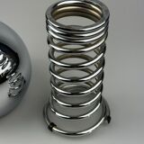 60s 70s table lamp ball lamp spring chrome metal space age design