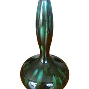 Art Nouveau 1900 ceramic soliflore vase, Clément MASSIER, Golfe-Juan (AM)