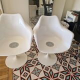 2 Rudi Bonzanini tulip armchairs