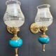 Pair of antique gold wall sconces