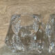 Pair of Peill & Putzler crystal candle holders from the 70s
