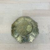 Vintage gold brass flower candle holder