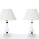 Pair of crystal table lamps