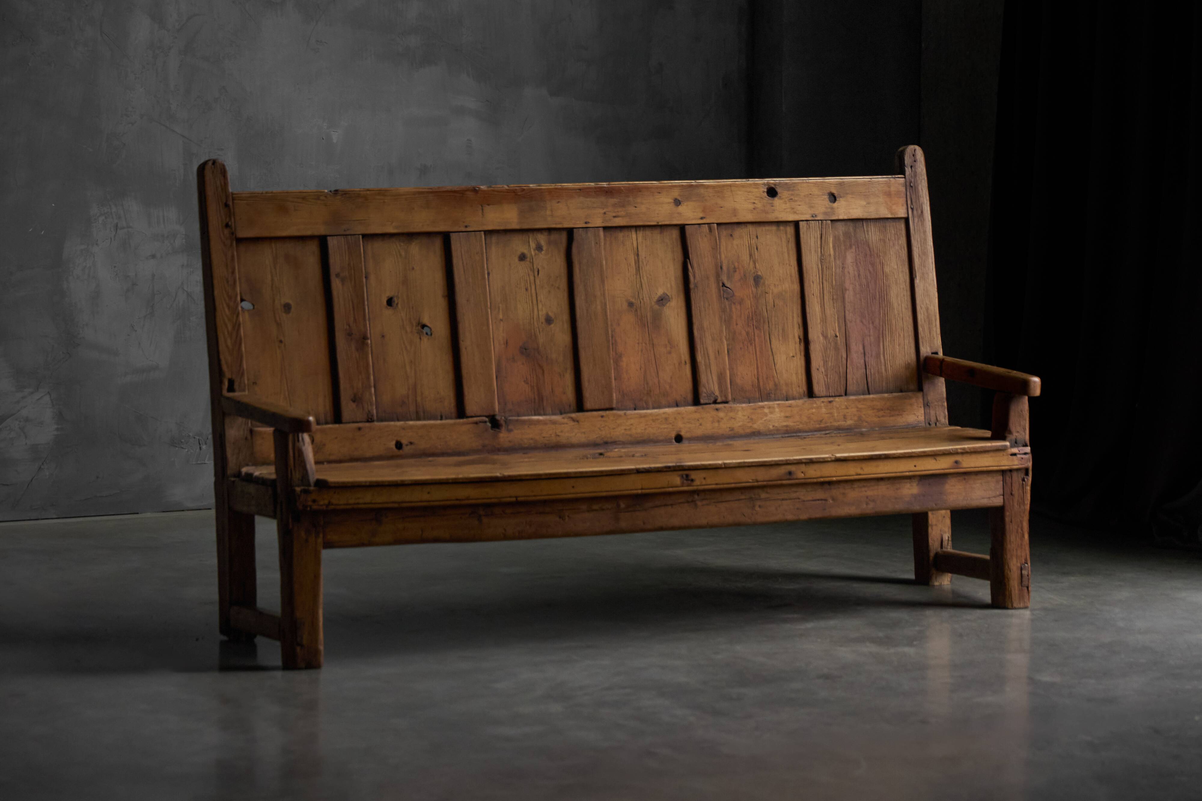 Rustic Travail Populaire Bench, France, 19th Century