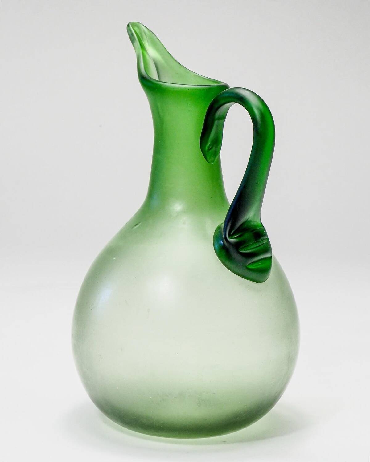 Glass paste carafe, art nouveau
