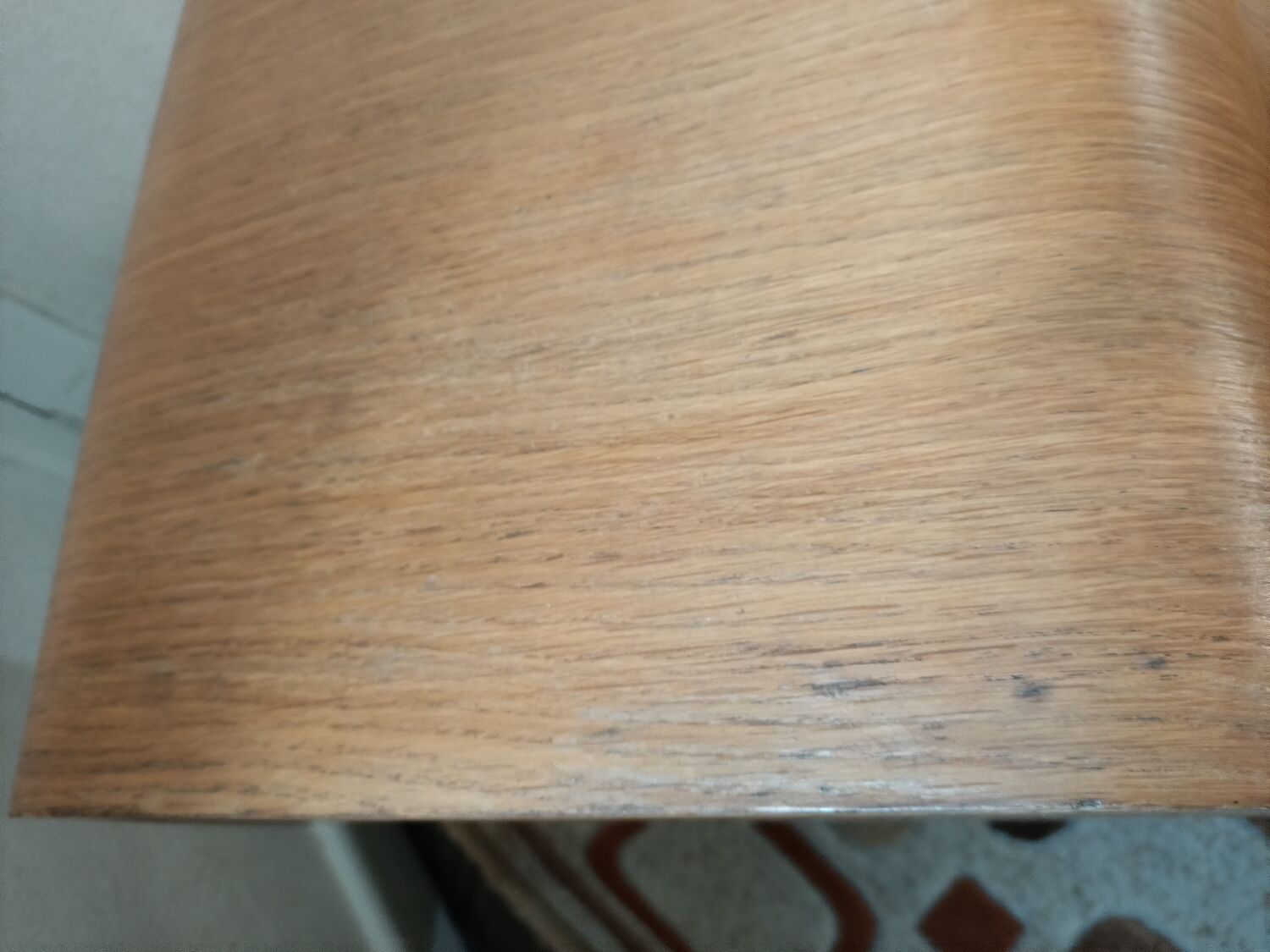 Curved wooden coffee table