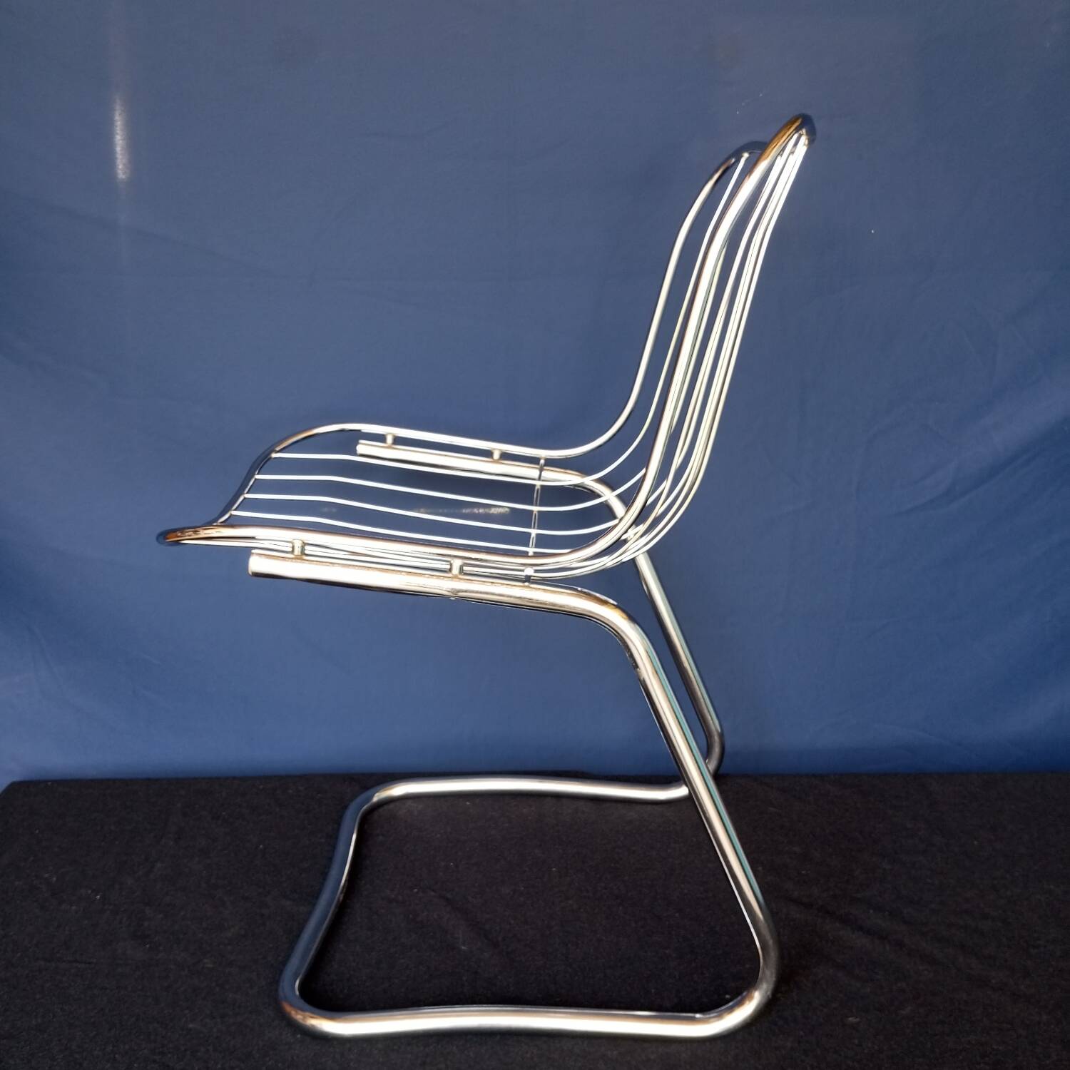 70s chrome metal chairs