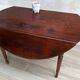 Large table round in rabats in vintage massive oak