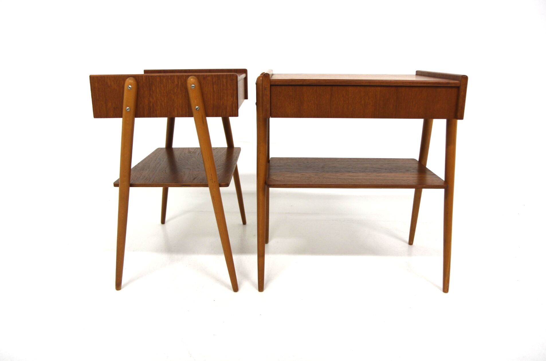 Set de 2 tables de chevet en teck, Carlström, Suède, 1960