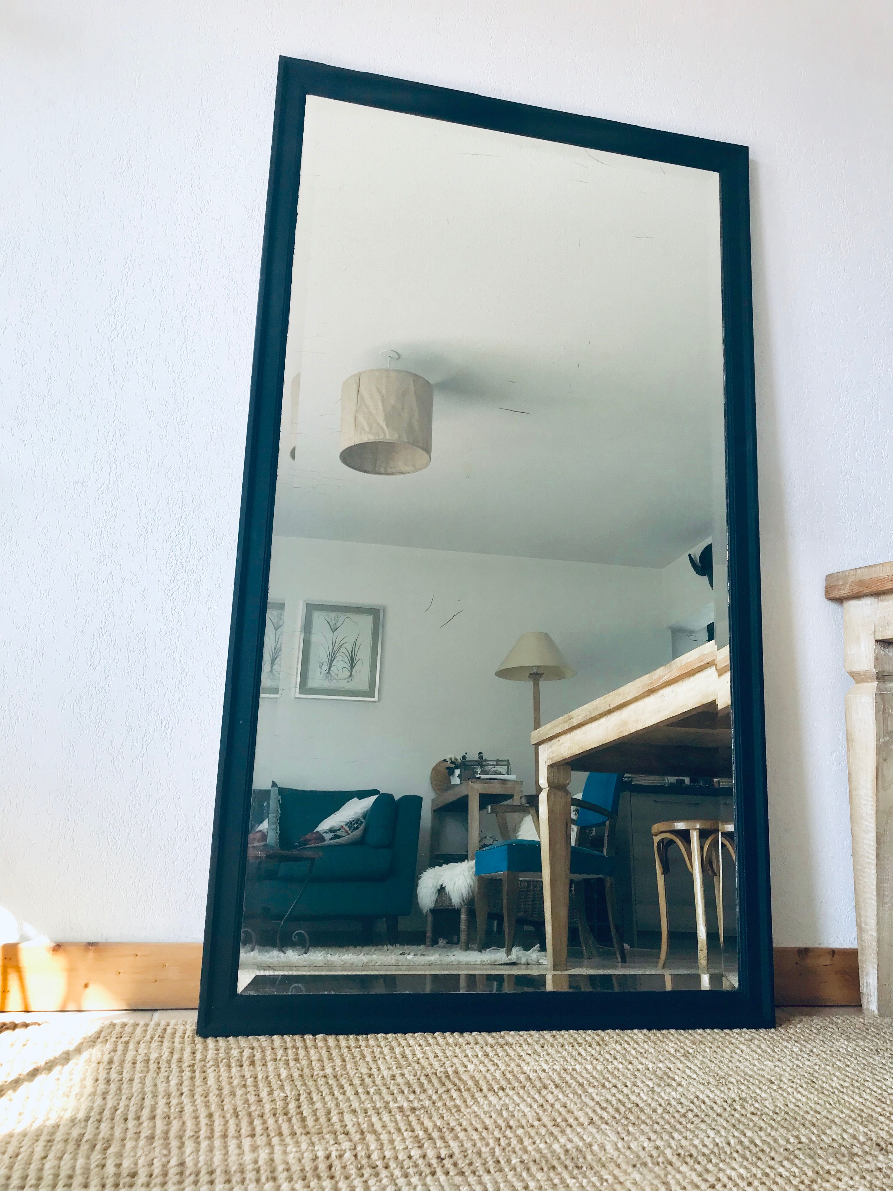 Rectangular beveled mirror 87x153cm