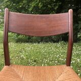 6 wooden and straw chairs, Scandinavian design Cees Braakman for Pastoe, 1960