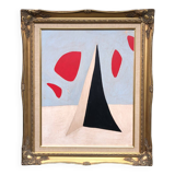 Peinture abstraite sur panneau