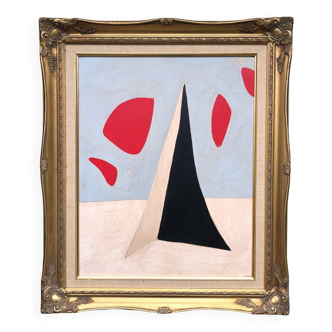 Peinture abstraite sur panneau