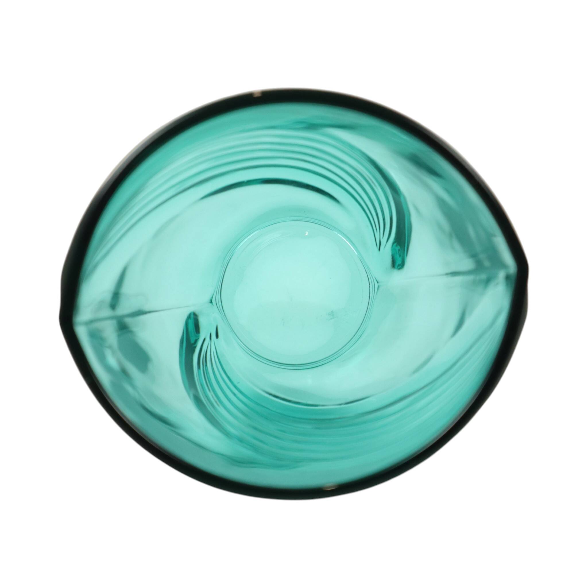 Vintage Turquoise Blue Glass Vase Luminarc France