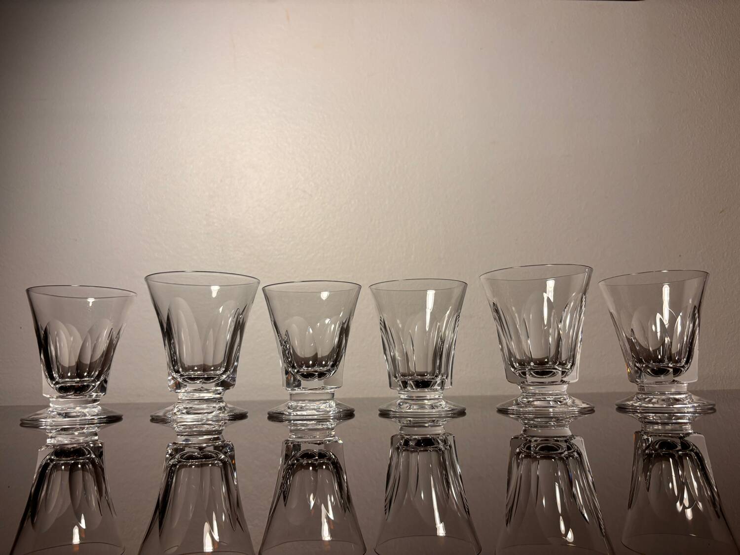 6 Sèvres crystal glasses