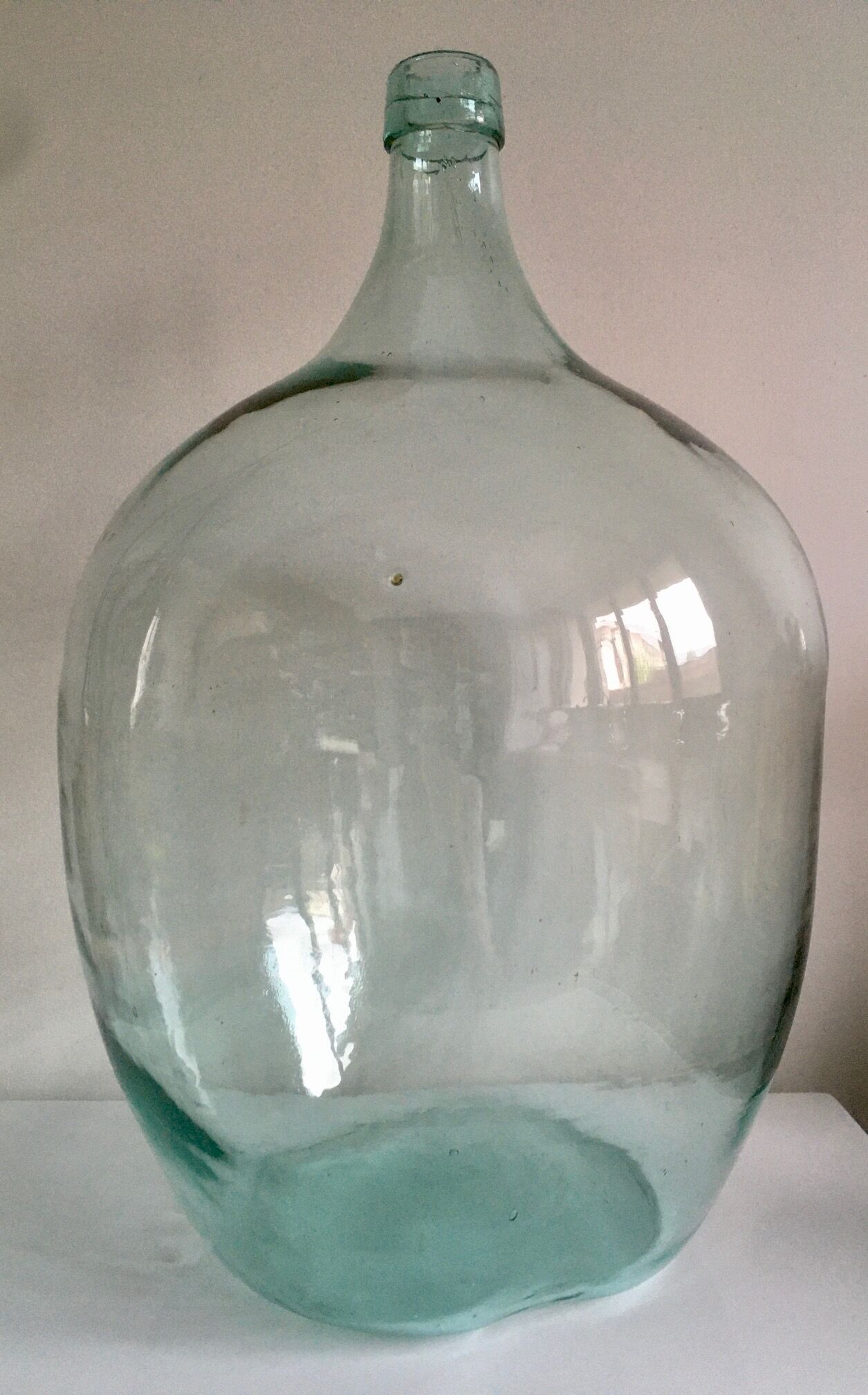 Clear blue demijohn