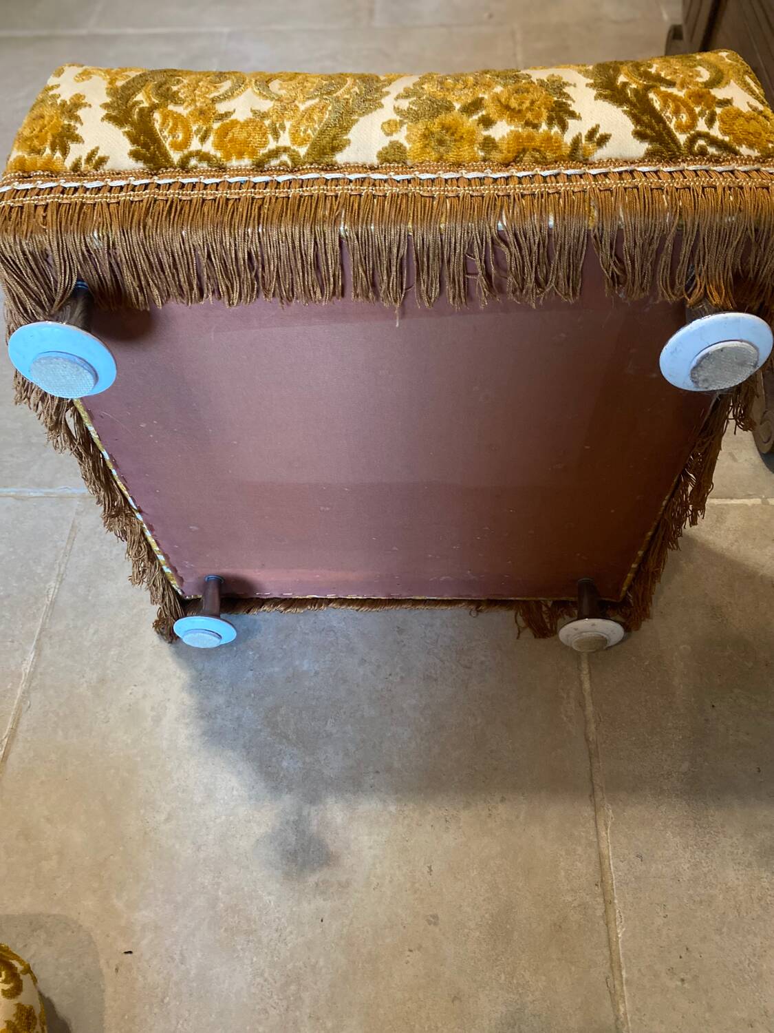 Vintage pouf or footrest