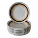 Set of 9 vintage 70s deep plates
