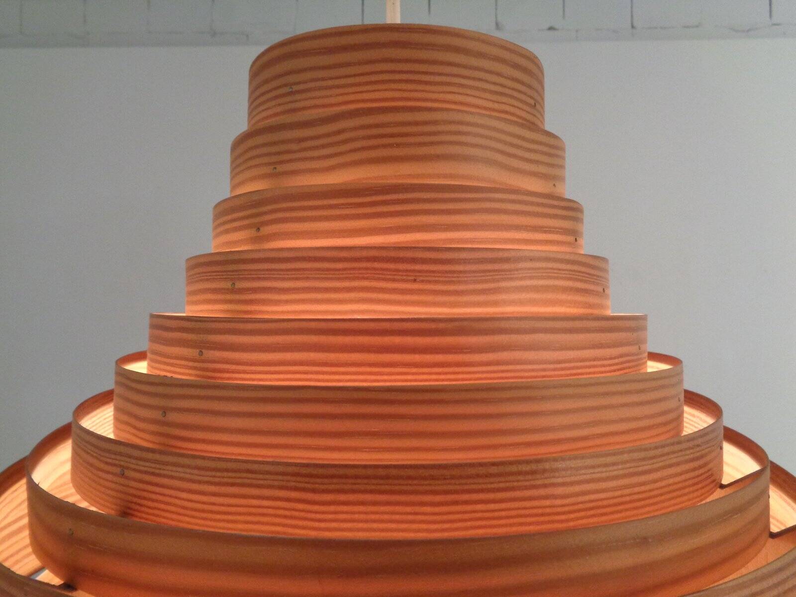 Wooden Lamella Ceiling Lamp by Hans-Agne Jakobsson for Hans-Agne Jakobsson AB Markaryd, 1960s