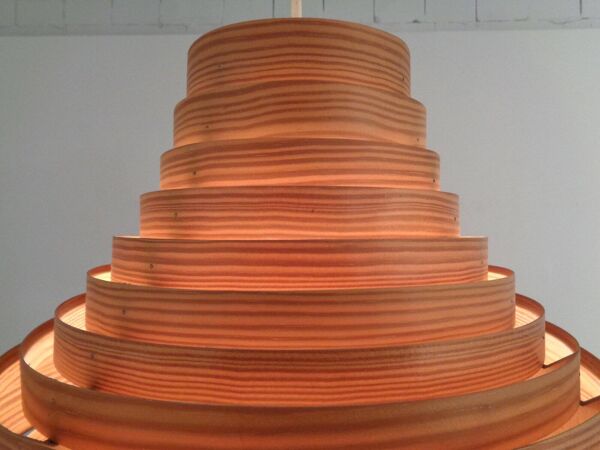 Wooden Lamella Ceiling Lamp by Hans-Agne Jakobsson for Hans-Agne Jakobsson AB Markaryd, 1960s