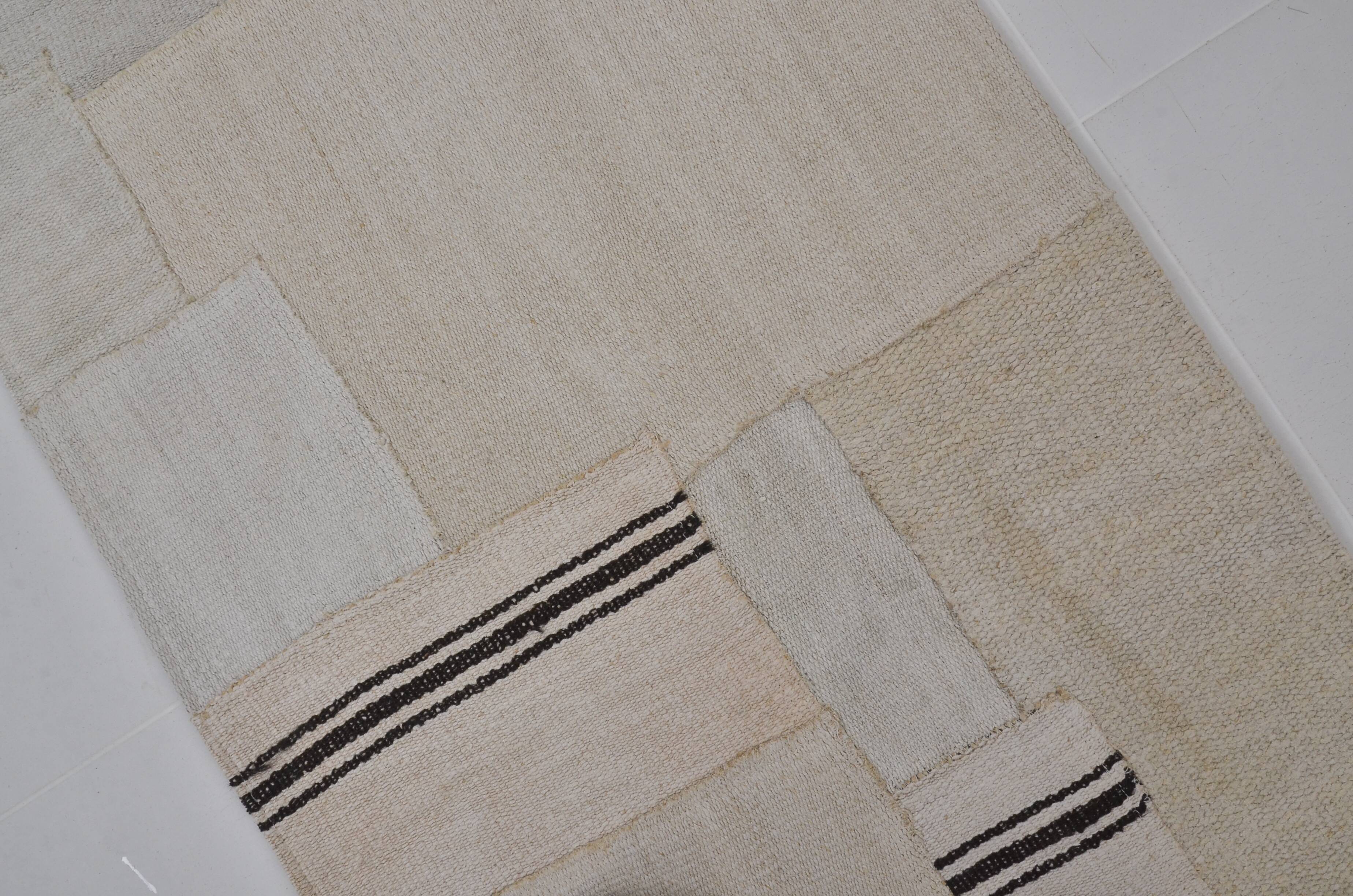 Vintage Decorative Hemp Kilim Runner sku3832