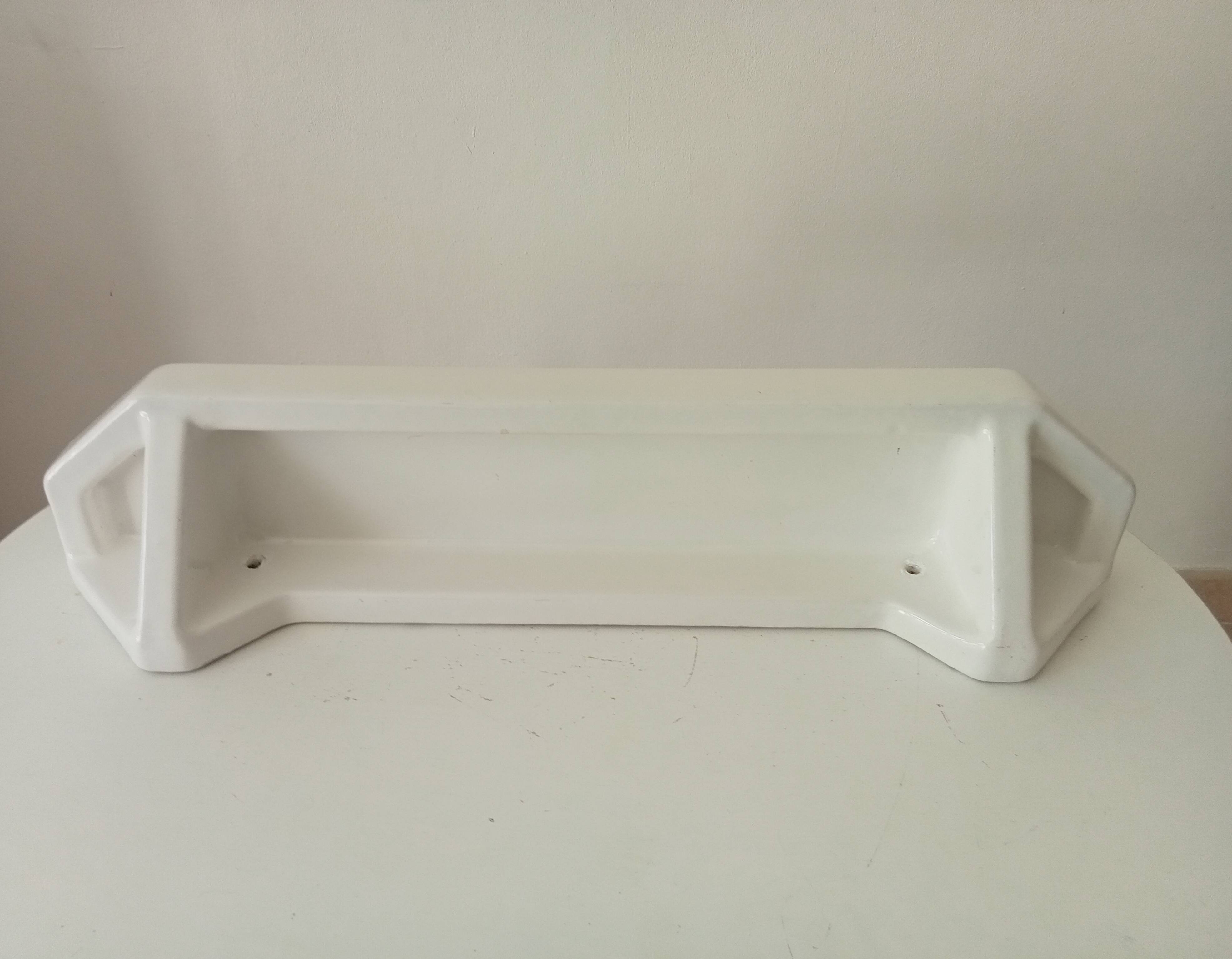 Vintage wall shelf from Lyon Vaise, Art Deco 1930 in ceramic.