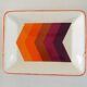 Gien service in enamelled porcelain modèle "arrows" 70s